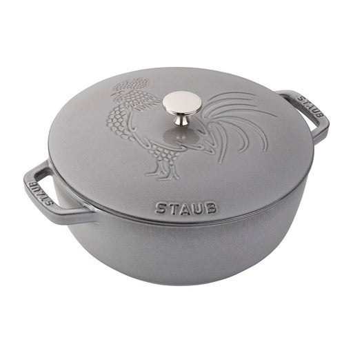 Staub Cast Iron 3.75-qt Essential French Oven Roaster, Graphite Grey