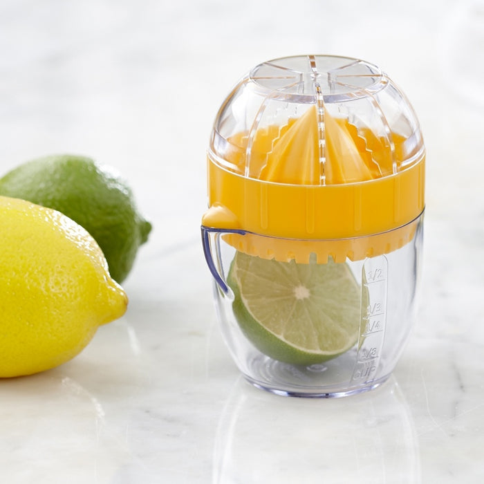 Trudeau 1/2 Cup Citrus Juicer For Lemons, Limes, and Oranges, Yellow