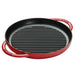 Staub 10" Round Double Handle Pure Grill, Cherry