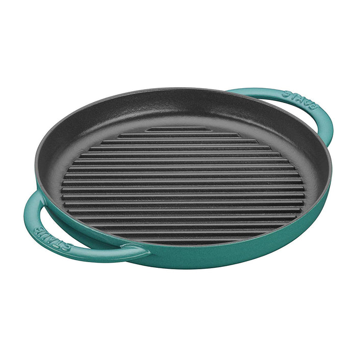 Staub Cast Iron 10" Pure Grill - Turquoise