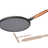 Staub 11" Crepe Pan with Spreader & Spatula, Matte Black