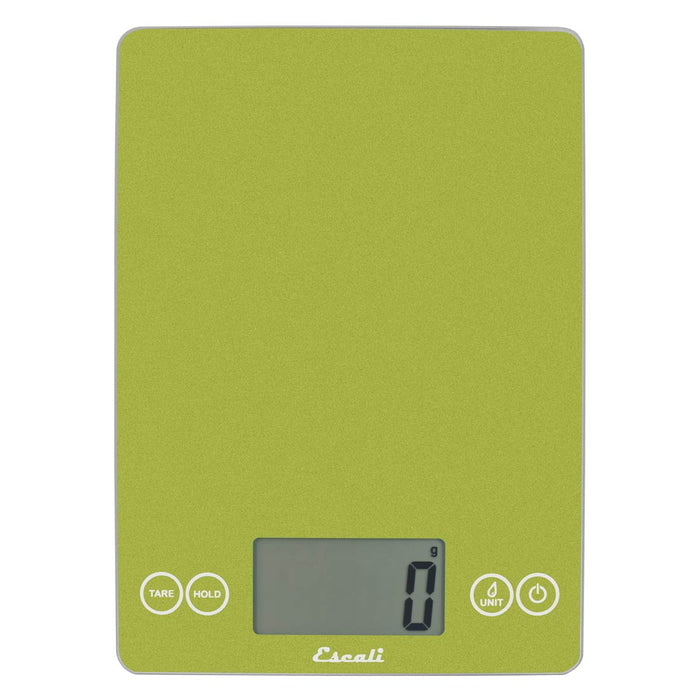 Escali Arti Glass 15 lb Digital Kitchen Scale, Succulent Green