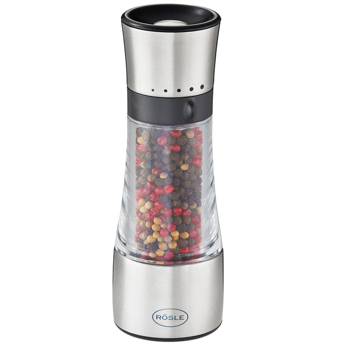 Rosle 7.1 Inch Stainless Steel and Acrylic Adjustable Spice Mill