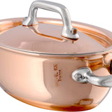 Mauviel M'Minis Oval Cocotte With Lid, 4.7 Inch