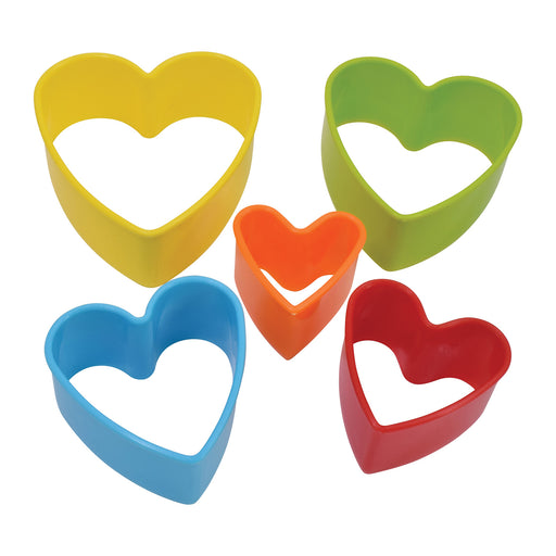 R&M International Heart Cookie and Biscuit Cutters, Assorted Sizes, 5-Piece Set