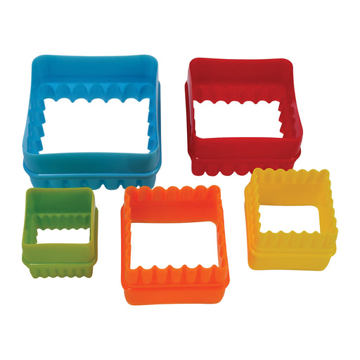 R&M International Square Cookie and Biscuit Cutters, Assorted Sizes, 5-Piece Set