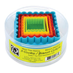 R&M International Square Cookie and Biscuit Cutters, Assorted Sizes, 5-Piece Set