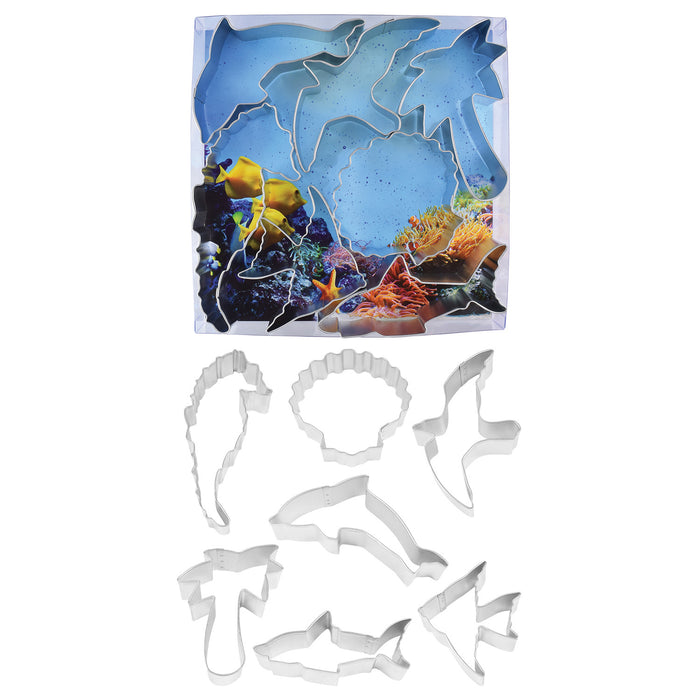 R&M International Seven Seas Underwater Theme 7 Piece Cookie Cutter Set