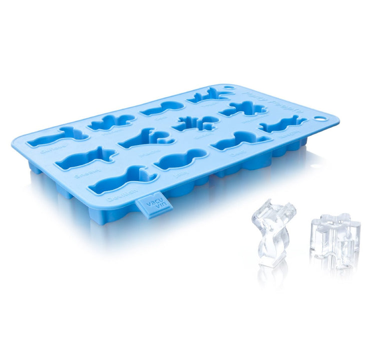 Vacu Vin Party People Silicone Ice Cube Tray Blue