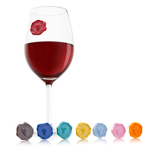 Vacu Vin Glass Markers Classic Grapes Wine Charms