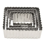 R&M International Fluted Rectangle 4 Piece Cookie Cutter Set