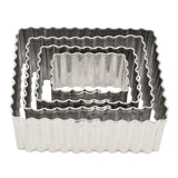 R&M International Fluted Rectangle 4 Piece Cookie Cutter Set