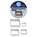 R&M International Fluted Rectangle 4 Piece Cookie Cutter Set
