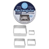 R&M International Fluted Rectangle 4 Piece Cookie Cutter Set