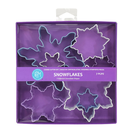 R&M International Color Snowflake 7 Piece Cookie Cutter Set
