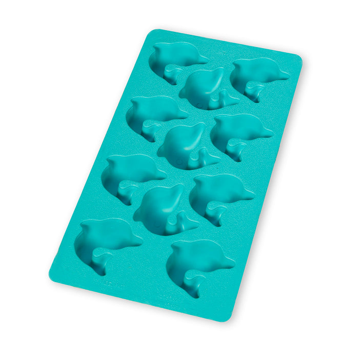 Lekue Dolphin Shapes Silicone Ice Cube Tray, Blue
