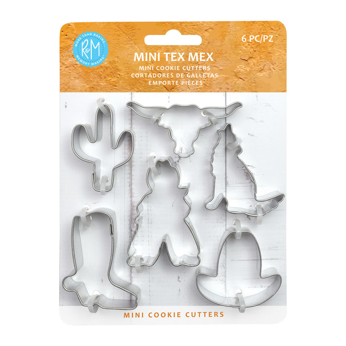 R&M International 6 Piece Mini Tex Mex Cookie Cutter Set