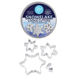 R&M International 5 Piece Snowflake Cookie Cutter Set with Storage Tin