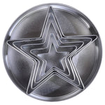 R&M International 5 Piece Star Shape Cookie Cutter Set with Storage Tin