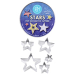 R&M International 5 Piece Star Shape Cookie Cutter Set with Storage Tin