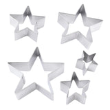 R&M International 5 Piece Star Shape Cookie Cutter Set with Storage Tin