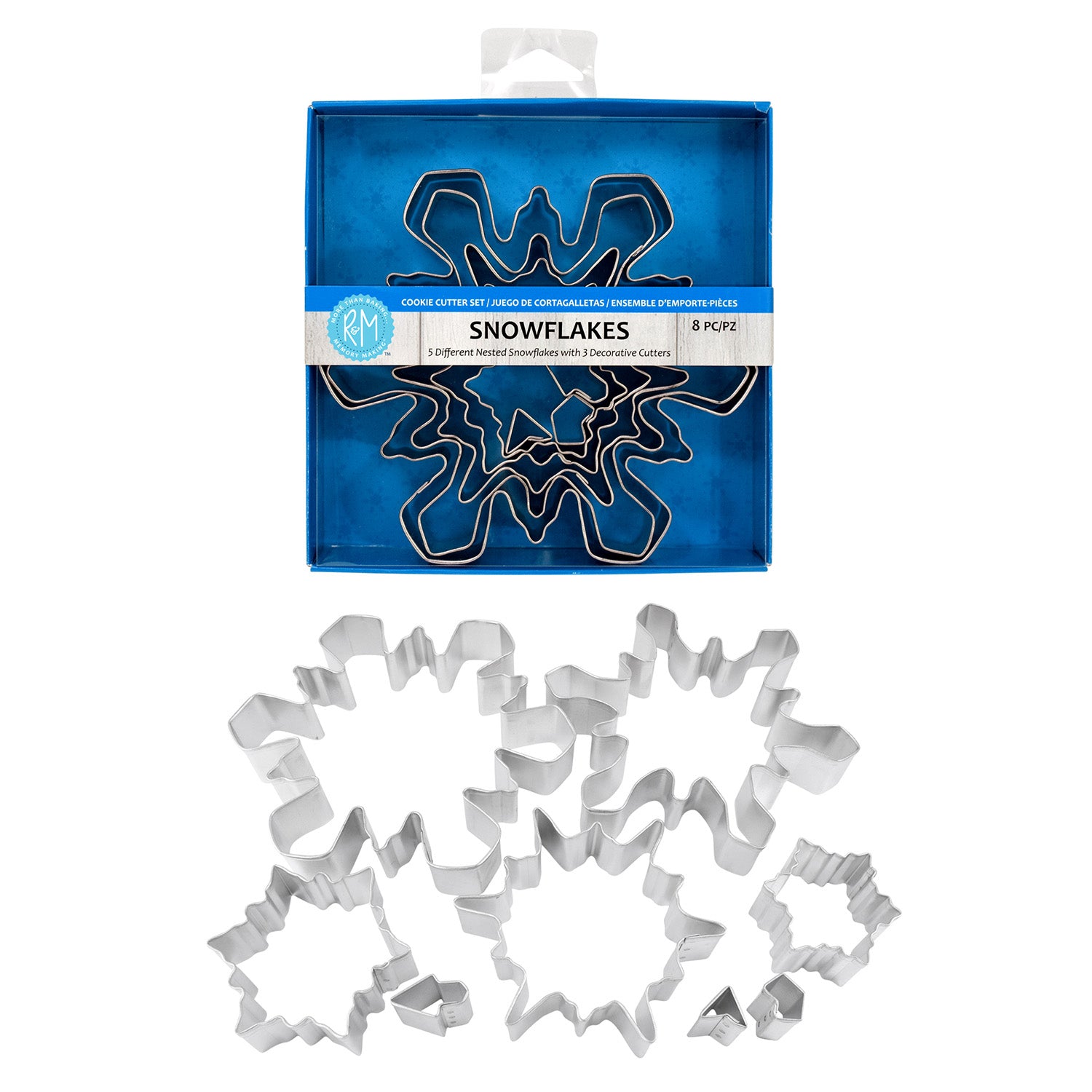 R&M International 8 Piece Snowflake Cookie Cutter Set
