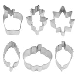 R&M International 6 Piece Mini Leaf Cookie Cutter Set