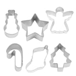 R&M International 6 Piece Mini Christmas Cookie Cutter Set