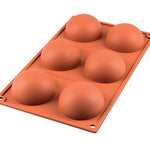 Silikomart Half Sphere Mold, Orange, 70mm