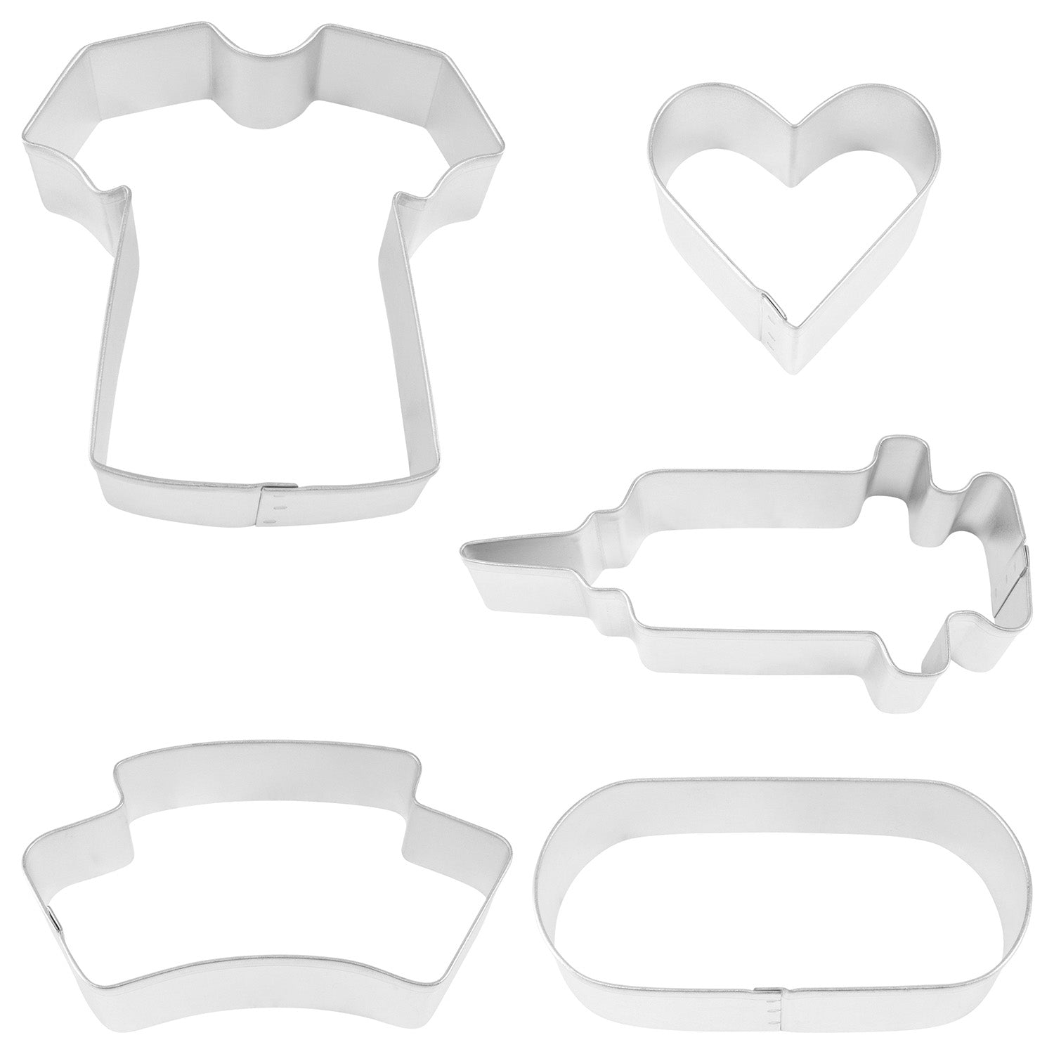 R&M International 5 Piece Nurse Shapes Cookie Cutter Set