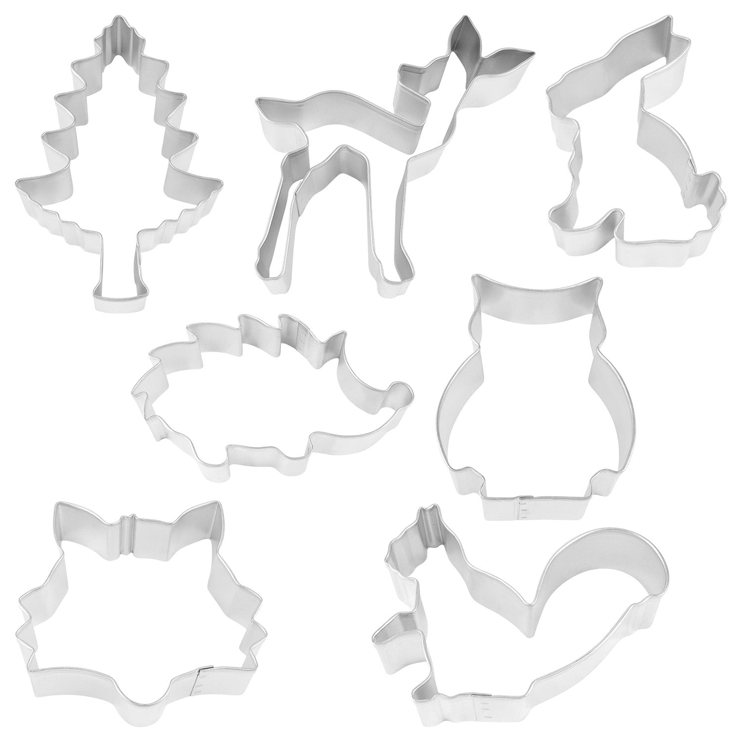 R&M International 7 Piece Woodland Animals Cookie Cutter Set