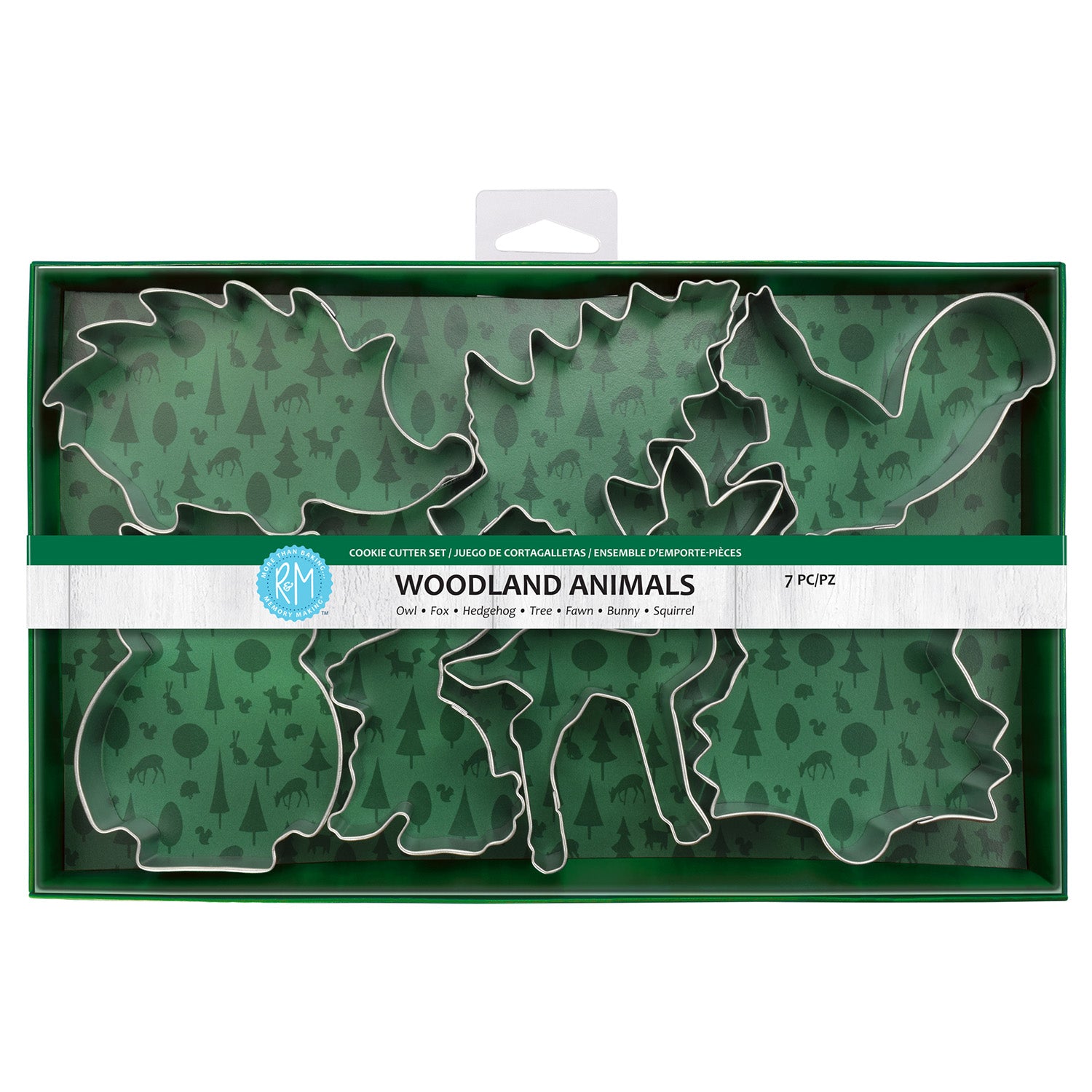 R&M International 7 Piece Woodland Animals Cookie Cutter Set