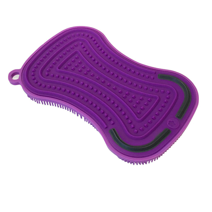 Kuhn Rikon Stay Clean 3-in-1 Silicone Scrubber Sponge, Purple