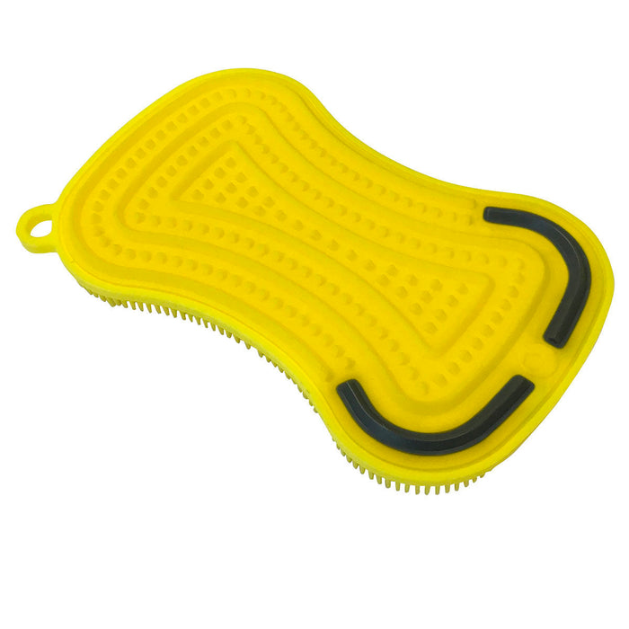 Kuhn Rikon Stay Clean 3-in-1 Silicone Scrubber Sponge, Yellow