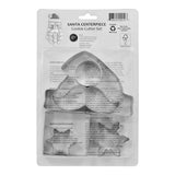 R&M International Santa Centerpiece 6 Piece Cookie Cutter Set