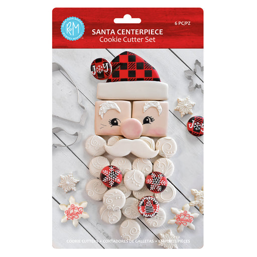 R&M International Santa Centerpiece 6 Piece Cookie Cutter Set