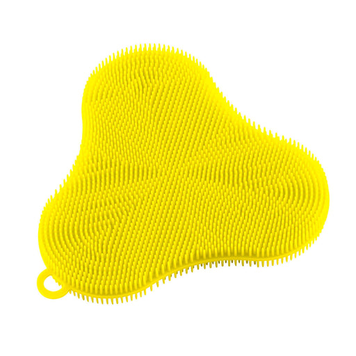 Kuhn Rikon Stay Clean Silicone Scrubber Sponge, Clover, Yellow
