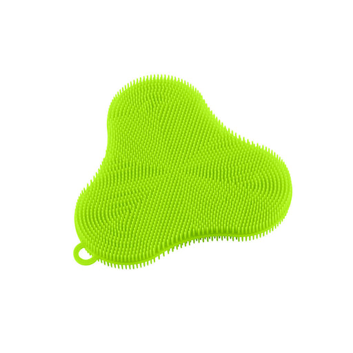 Kuhn Rikon Stay Clean Silicone Scrubber Sponge, Clover, Green