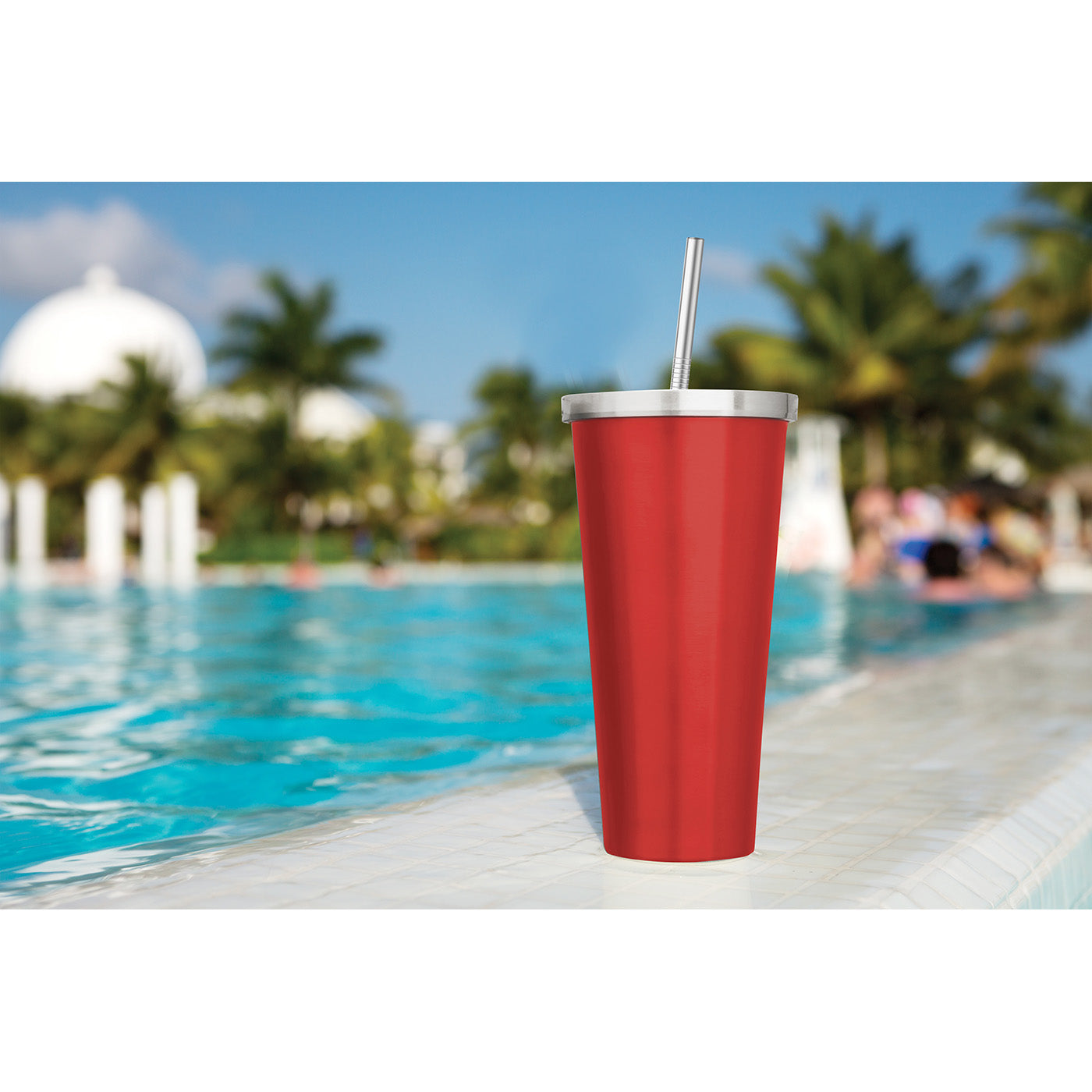 HIC Reusable Tumbler Stainless Steel Drinking Straws, Set of 2