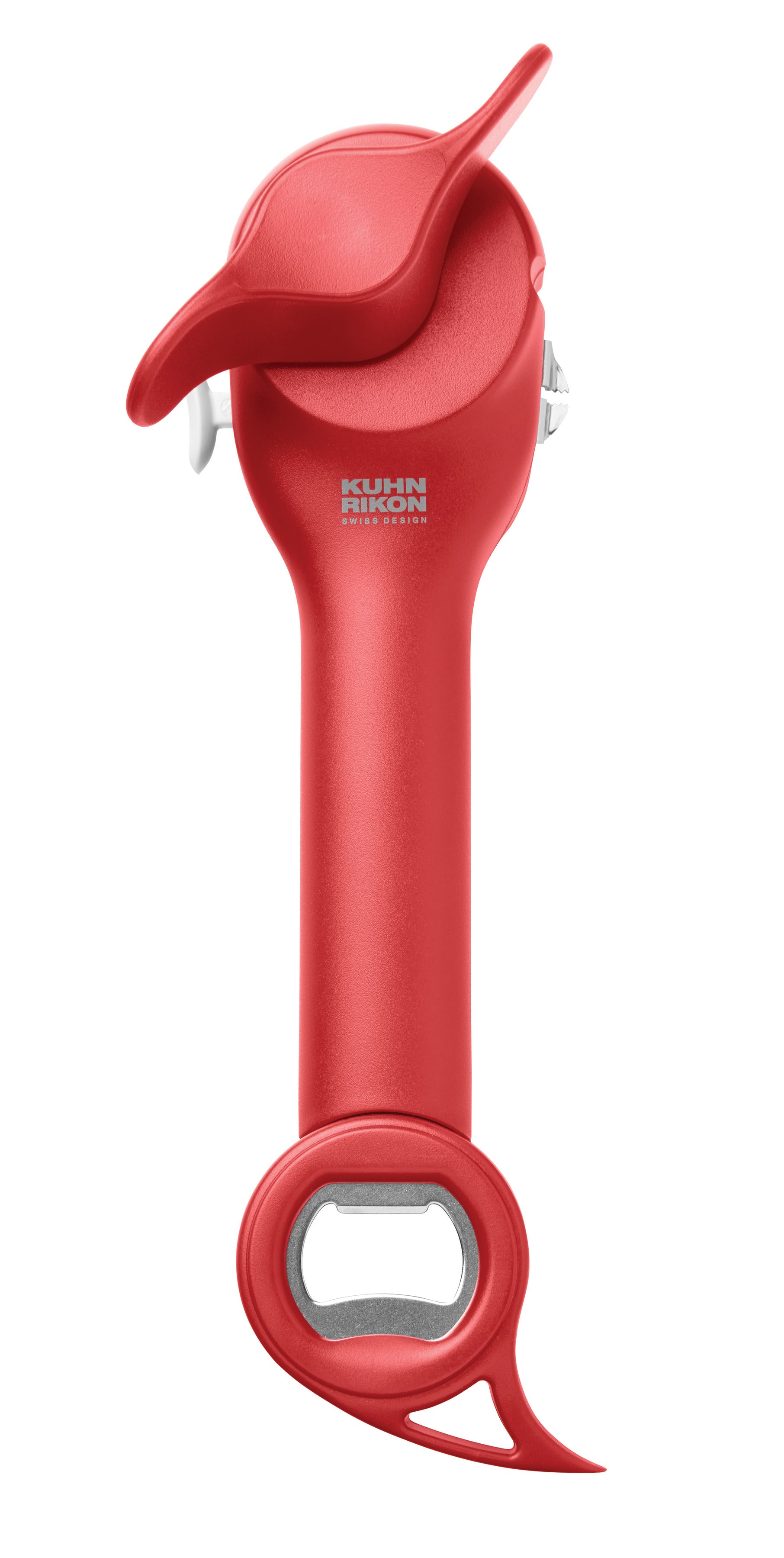 Kuhn Rikon Auto Safety Master Opener for Cans, Bottles and Jars, Red