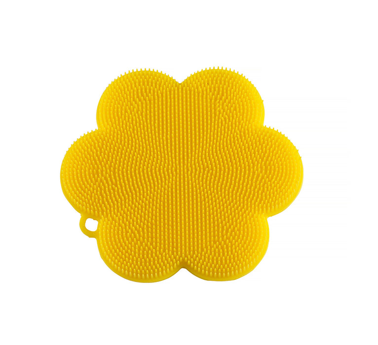 Kuhn Rikon Stay Clean Flower Silicone Scrubber, Yellow