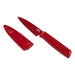 Kuhn Rikon Colori Non-Stick Straight Paring Knife with Safety Sheath, 4 inch, Red