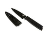 Kuhn Rikon Colori Non-Stick Straight Paring Knife with Safety Sheath, 4 inch, Black