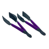 Kuhn Rikon Tong Tools 4 Piece Set, Eggplant