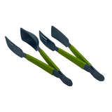 Kuhn Rikon Tong Tools 4 Piece Set, Olive