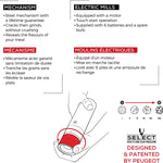 Peugeot Elis Sense U-Select Salt Mill 8-inch, Stainless/Acrylic