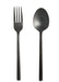 Fortessa Arezzo 2 Piece Serving Set, Boxed, Brushed Black