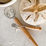 Frieling Wood and Stainless Batter and Dough Whisk for Mixing Bread Dough, 13-Inch, Natural