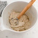 Frieling Wood and Stainless Batter and Dough Whisk for Mixing Bread Dough, 13-Inch, Natural