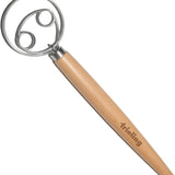Frieling Wood and Stainless Batter and Dough Whisk for Mixing Bread Dough, 13-Inch, Natural